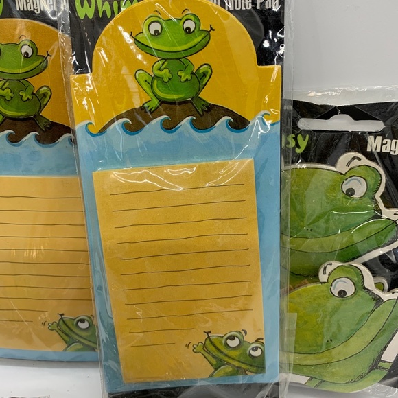Magnet Note Pads & Magnetic Clip Lot B.O.P. Whimsy FROGS - Picture 4 of 5